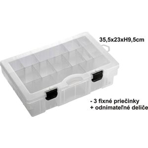 Krabička - BOX 35,5x23x9,5cm, 3pevné + variab. priehrad